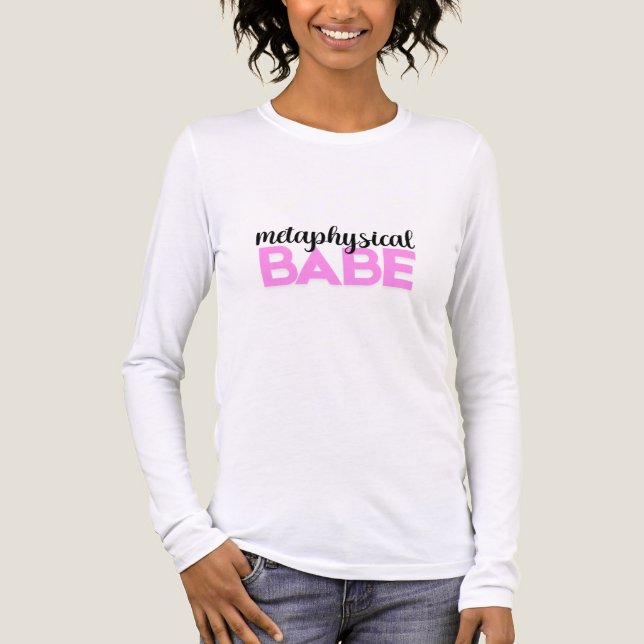 metafysisk brudmodig rosa skript typografi t shirt (Framsida)