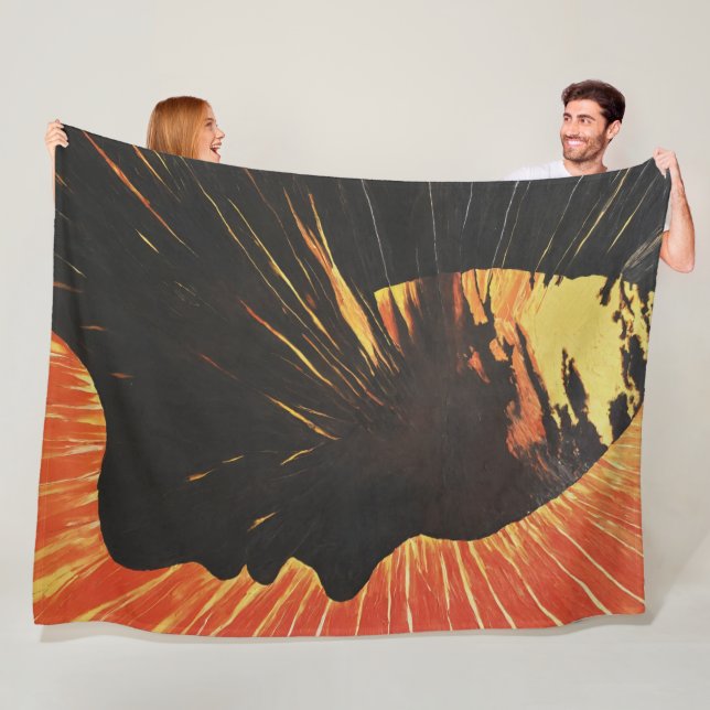 Metafysisk soluppgång Art | Ansikte och soluppgång Fleecefilt (På plats)