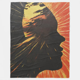 Metafysisk soluppgång Art | Ansikte och soluppgång Fleecefilt