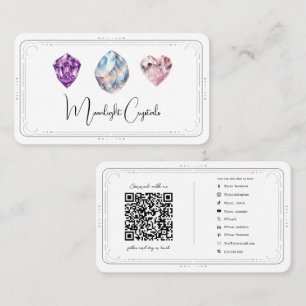 Metafysiska Crystals Ro Quartz Social Media QR Visitkort