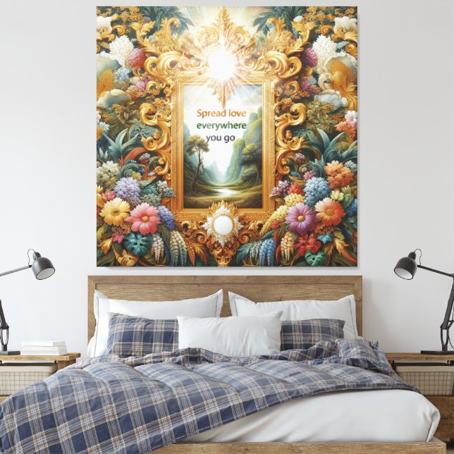 Metafysiska tidslösa teman för Fantasy Andlig Canvastryck (Insitu (sovrum))