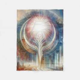 Metafysiska tidslösa teman för Fantasy Andlig Fleecefilt