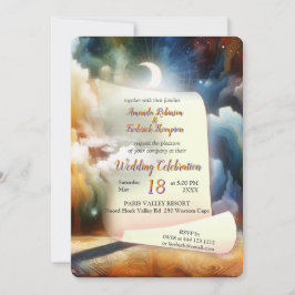 Metafysiska tidslösa teman för Fantasy Andlig Inbjudningar