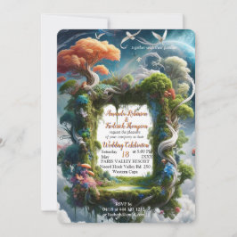 Metafysiska tidslösa teman för Fantasy Andlig Inbjudningar