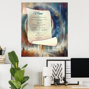 Metafysiska tidslösa teman för Fantasy Andlig Poster