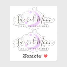 Metahysisk geometrisk Måne-minimal Lila Klistermärken