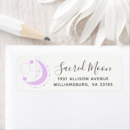 Metahysisk geometrisk Måne-minimal Lila Returadress Etikett