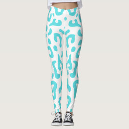metal blue sparkle leggings