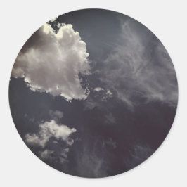 Metal cloud runt klistermärke