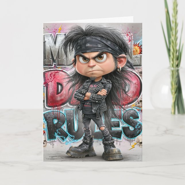 Metal Dad Regler Kort (Framsida)