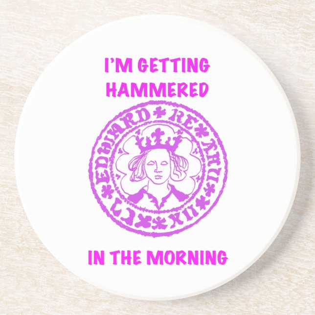 Metal Detecting Pink Hammered Coin Underlägg (Framsidan)