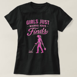 Metal Detecting Pink Lady T Shirt