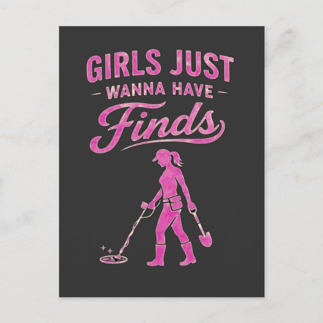 Metal Detecting Pink Lady Vykort (Framsida)