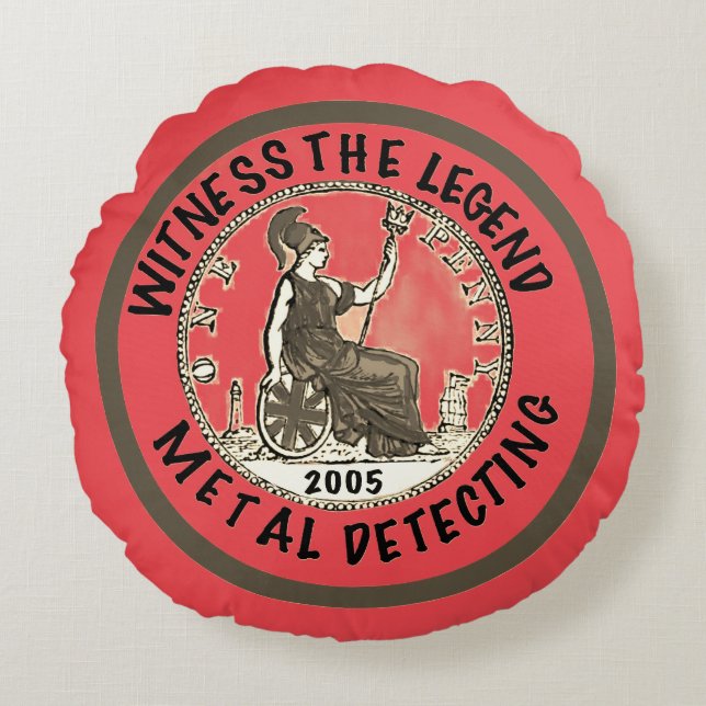 Metal Detectorist 21st Birthday  Rund Kudde (Framsidan)