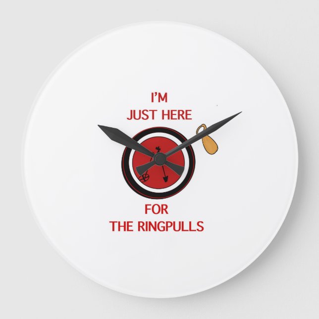 Metal Detectorist Ring Pull Stor Klocka (Framsida)