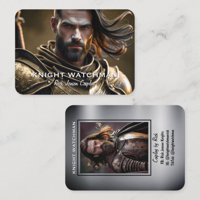 Metal Effect Coscards Landskaps Cosplay Fotokort Visitkort (Fram/baksida)