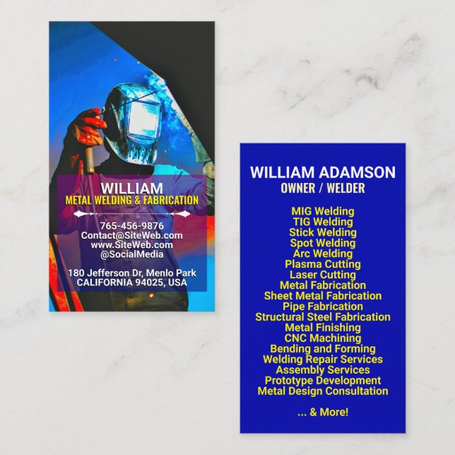 Metal Fabrication & Welding Services | Contractor (Fram/baksida)