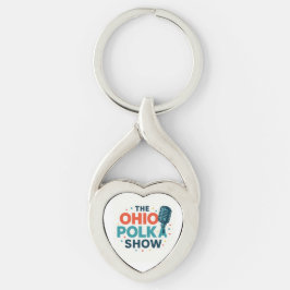 Metal Keychain Twisted Heart Silverfärgad Nyckelring