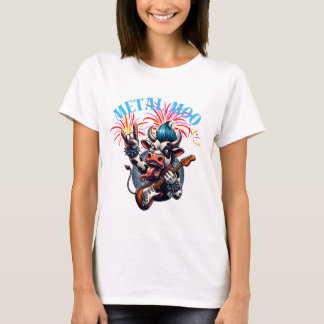     Metal Moo-d – Rockin' Cow with a Guitar T Shirt