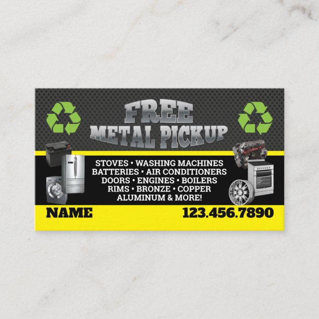 Metal Pick up Business Cards - English-Spanish Visitkort (Framsida)