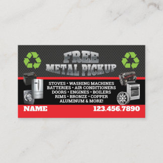 Metal Pick up Business Cards - English-Spanish Visitkort