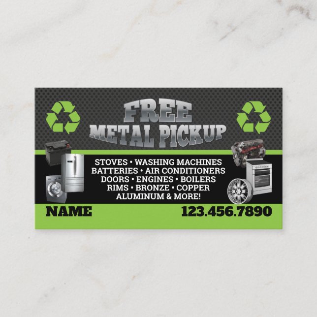 Metal Pick up Business Cards - English-Spanish Visitkort (Framsida)