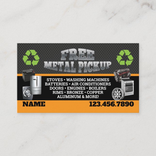Metal Pick up Business Cards - English-Spanish Visitkort (Framsida)