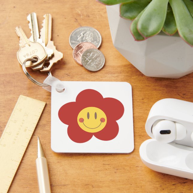  Metal Square Keychain Nyckelring (Skrivbord)