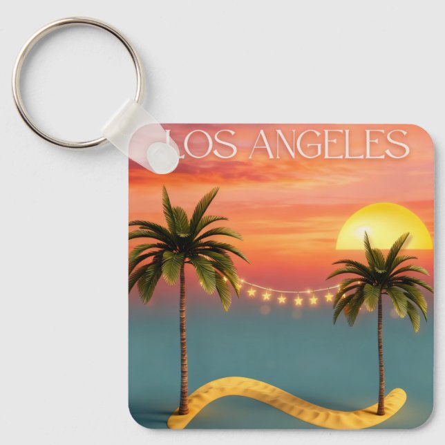 Metal Square Keychain Nyckelring (Framsida)