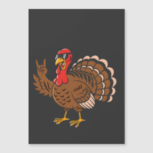 Metal Thanksgiving Kalkon Metalhead Djävulshorn 