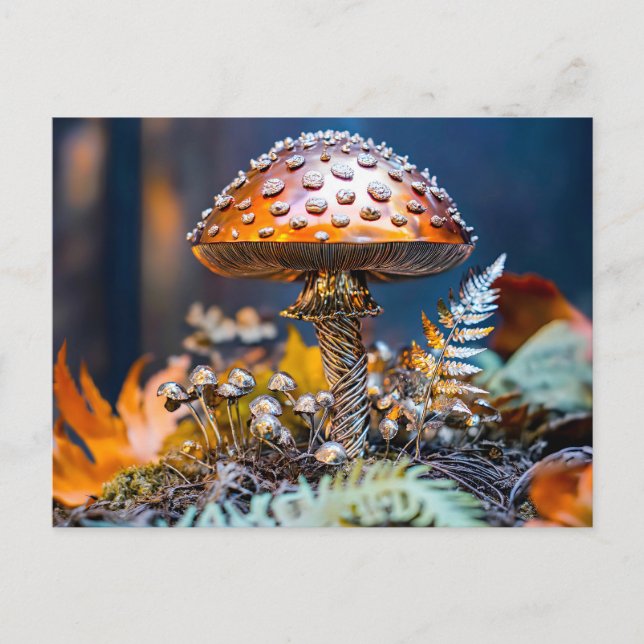 Metal Toadstool Garden Decor mushroom Vykort (Framsida)