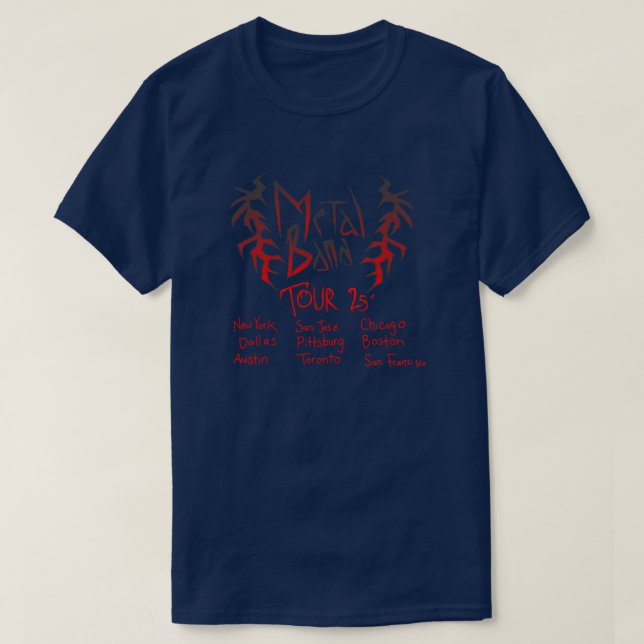 Metalbandsturné T Shirt (Design framsida)