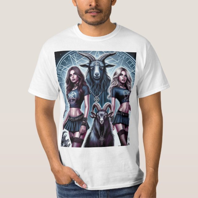 Metaleras junto a Satán T Shirt (Framsida)