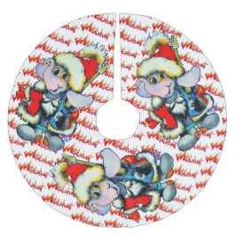 Metalfabet Winter Helgdag Skirt - vitt Julgransmatta Borstad Polyester