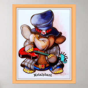Metalfant med Guitar Poster - olika storlekar