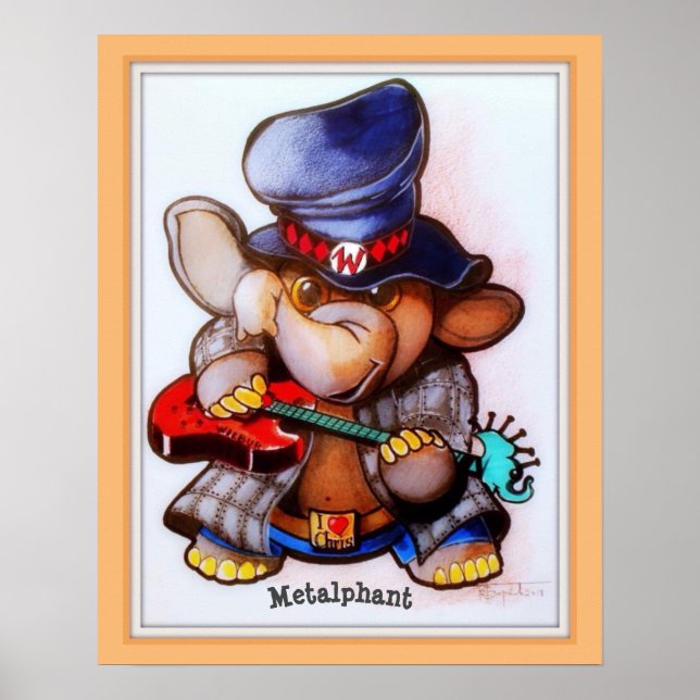 Metalfant med Guitar Poster - olika storlekar (Framsidan)