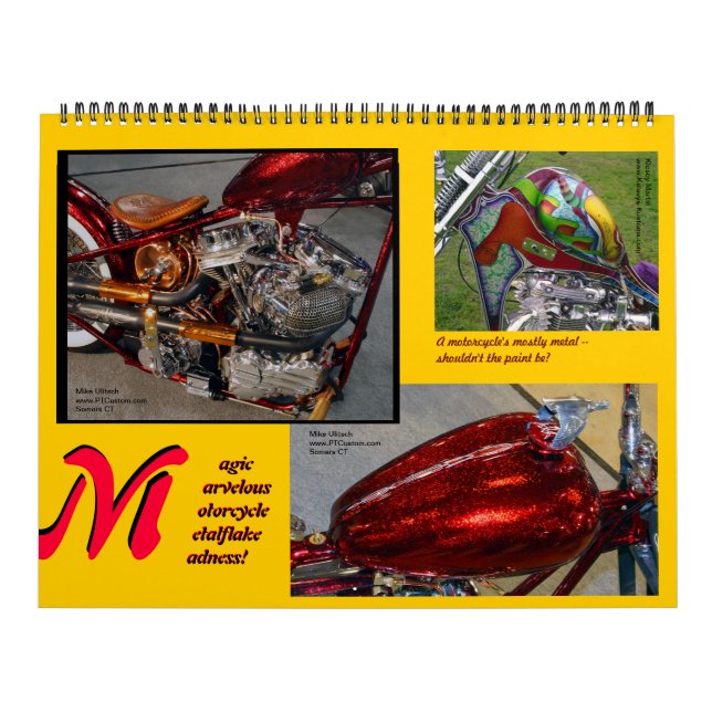 Metalflake Galenhetare Huge Storlekare motorcykelf Kalender (Omslag)