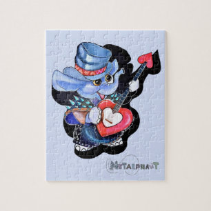 Metalflant Heart Guitar Puzzle Pussel