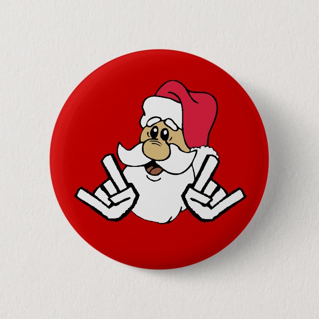 Metalhead Santa Button Knapp (Framsida)