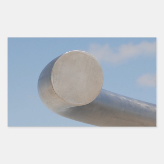 Metalic Blå himmel Rektangulärt Klistermärke (Framsida)