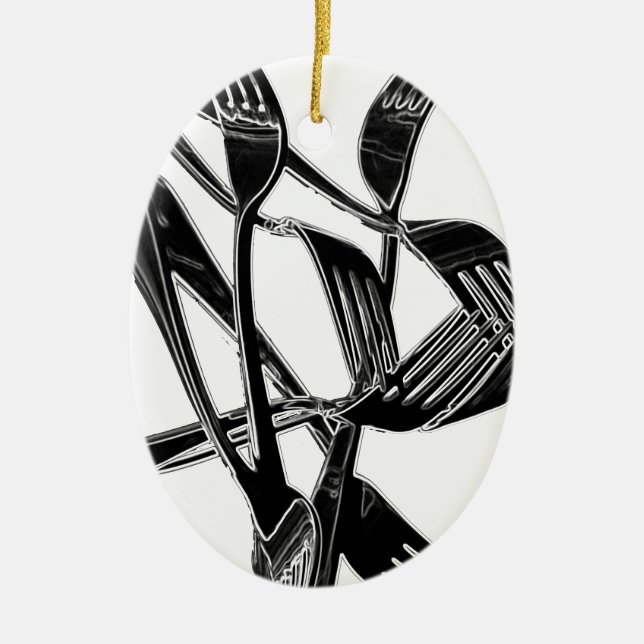 Metalik Julgransprydnad Keramik (Framsidan)