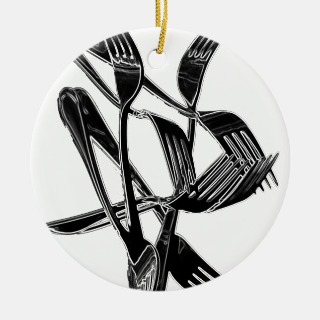 Metalik Julgransprydnad Keramik (Framsidan)