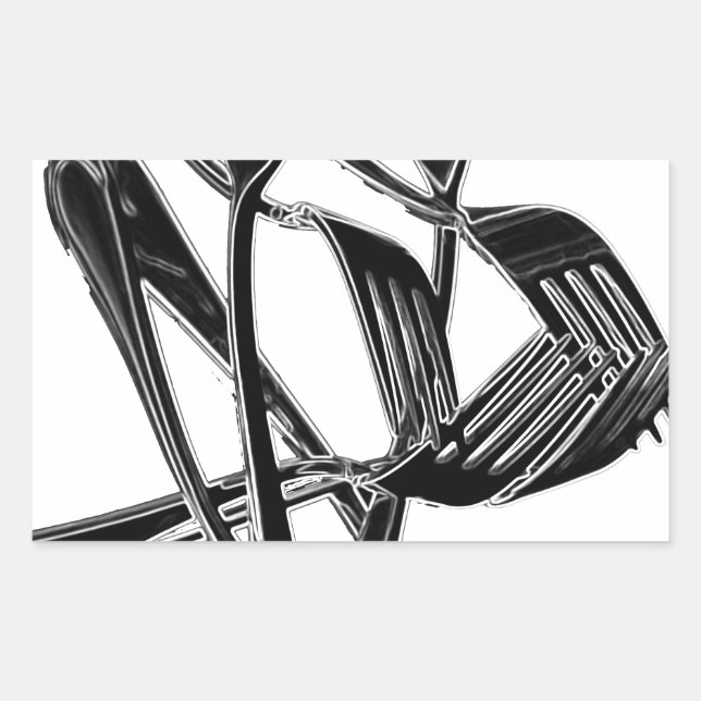 Metalik Rektangulärt Klistermärke (Framsida)