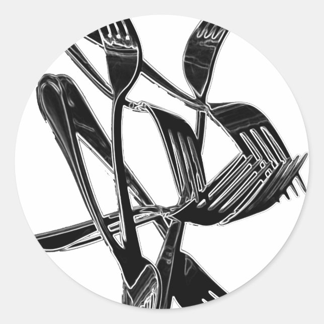 Metalik Runt Klistermärke (Framsida)