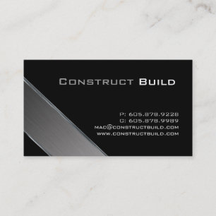 Metall Affärskort Construction Trucking Brushed Visitkort