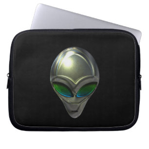Metall Alien Head 02 Electronics Bag Laptop Sleeve