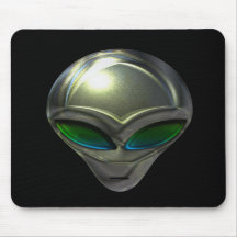 Metall Alien Head 02 Mousepad