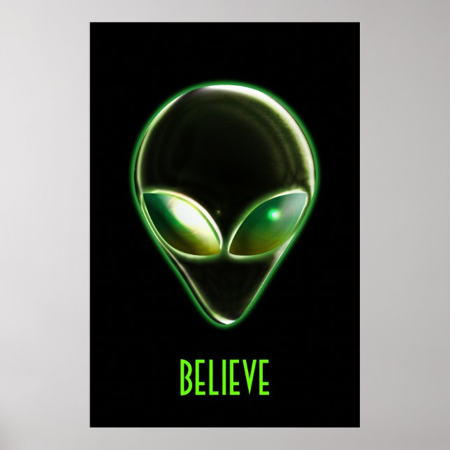 Metall Alien Head 04 Poster (Framsidan)