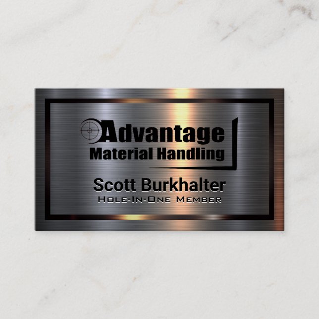 Metall Aluminium | Advantage Material Handling Visitkort (Framsida)