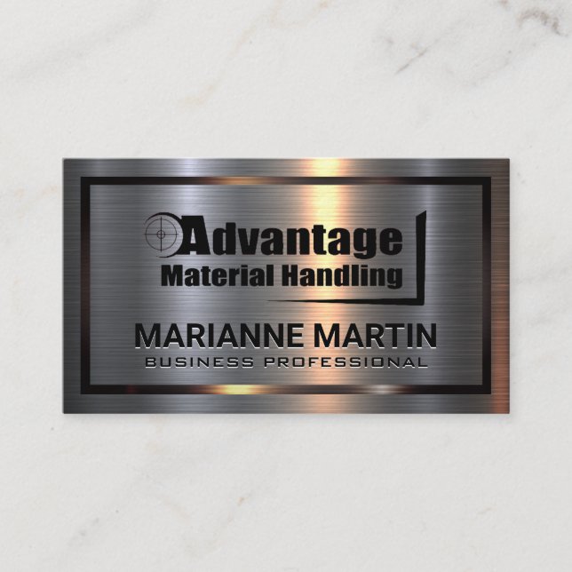 Metall Aluminium | Advantage Material Handling Visitkort (Framsida)